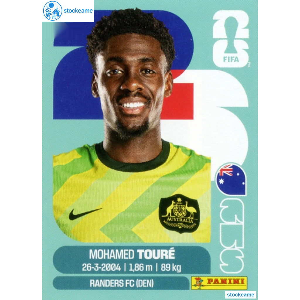 AUS020 - Mohamed Toure | Australia | Panini World Cup 2026 Base Sticker