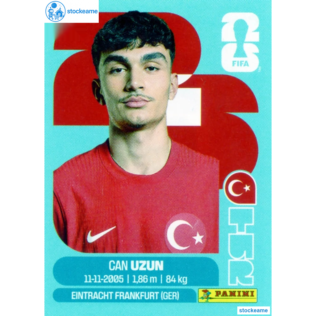 TUR017 - Can Uzun | Türkiye | Panini World Cup 2026 Base Sticker