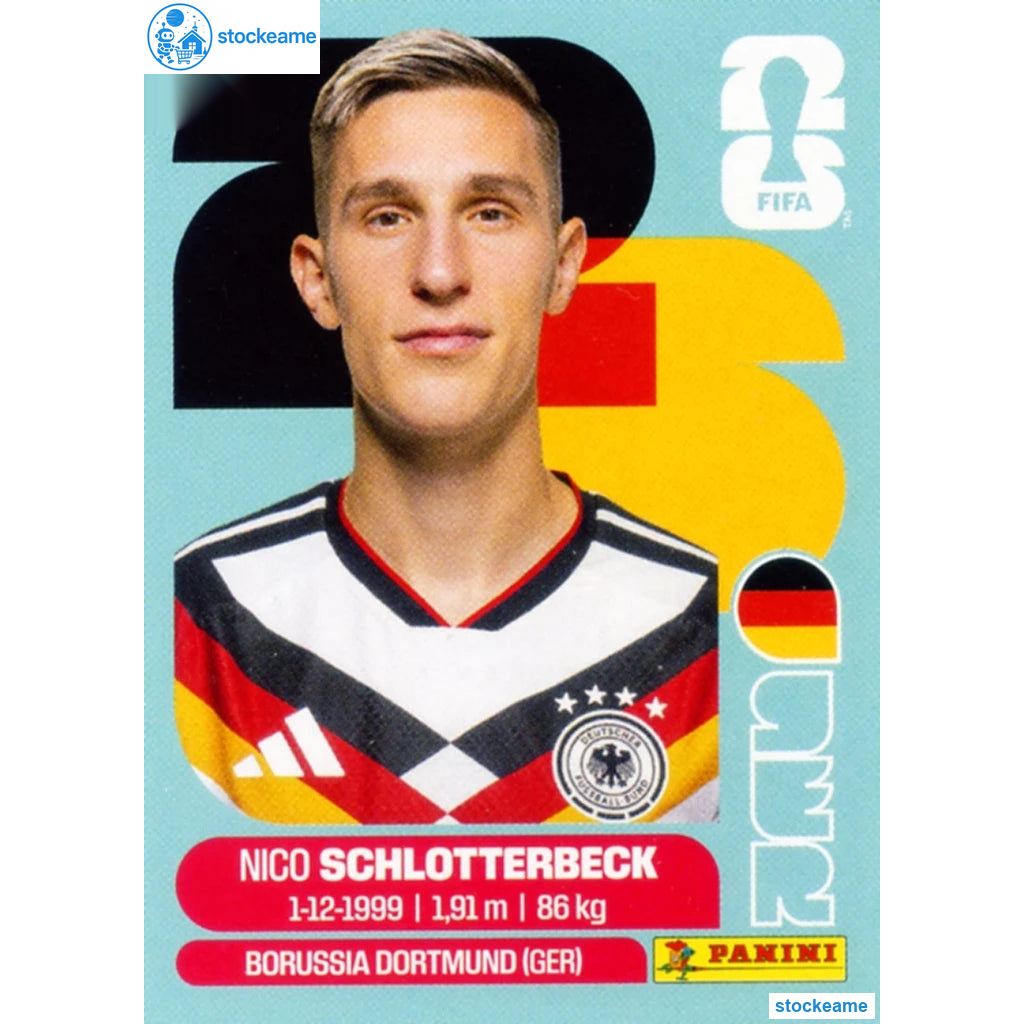 GER005 - Nico Schlotterbeck | Germany | Panini World Cup 2026 Base Sticker