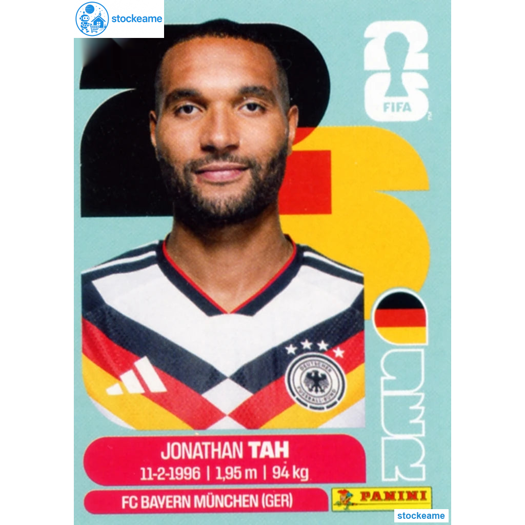 GER003 - Jonathan Tah | Germany | Panini World Cup 2026 Base Sticker