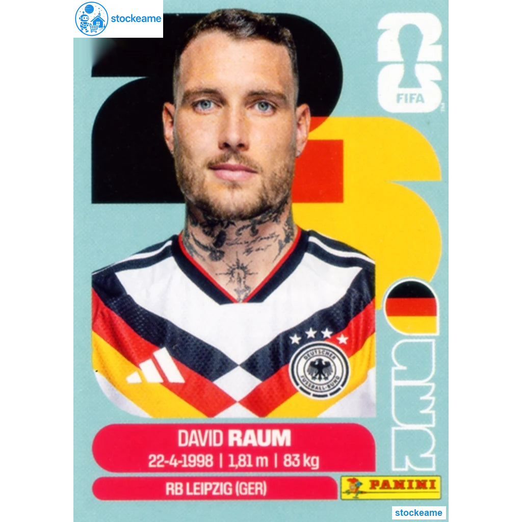 GER004 - David Raum | Germany | Panini World Cup 2026 Base Sticker