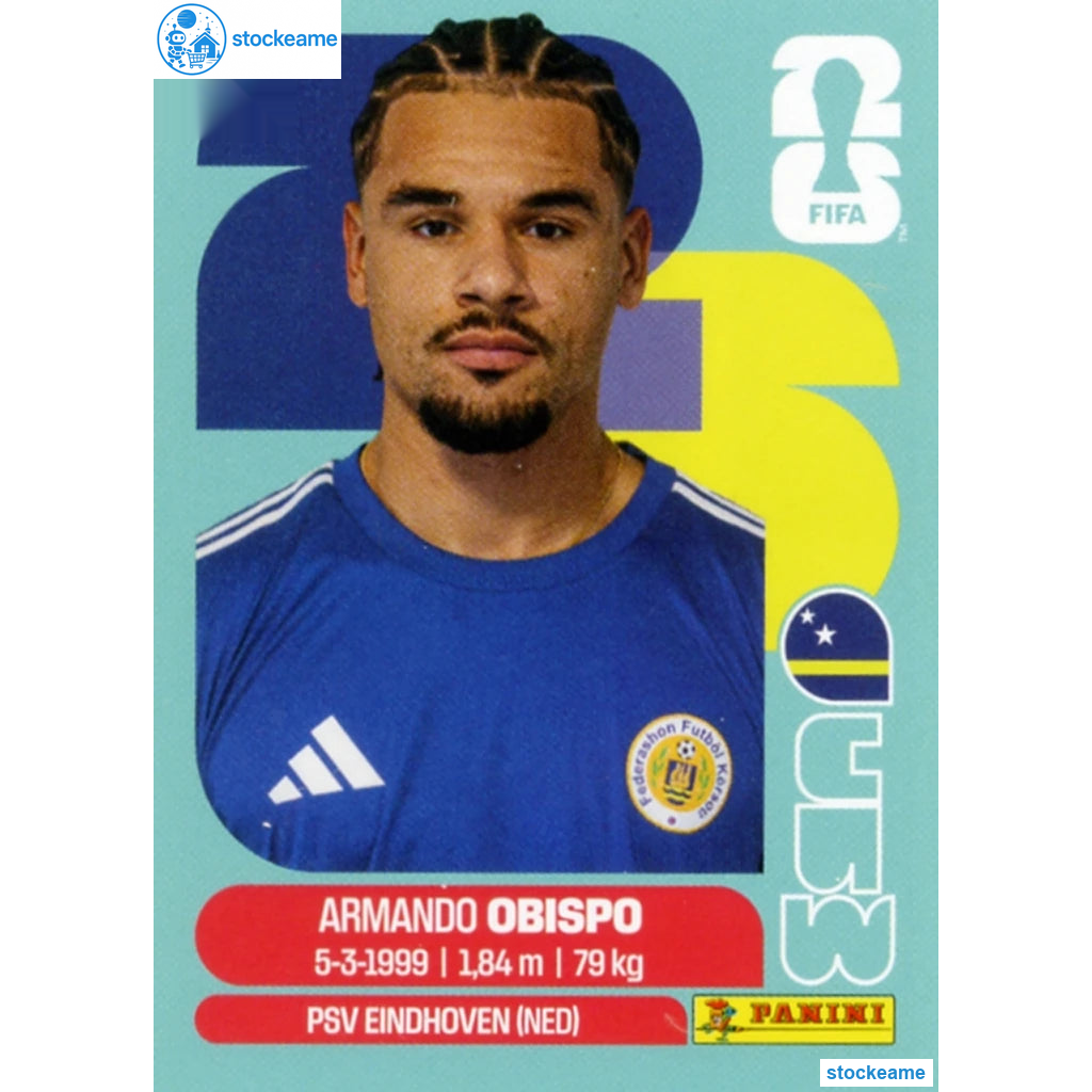 CUW003 - Armando Obispo | Curaçao | Panini World Cup 2026 Base Sticker