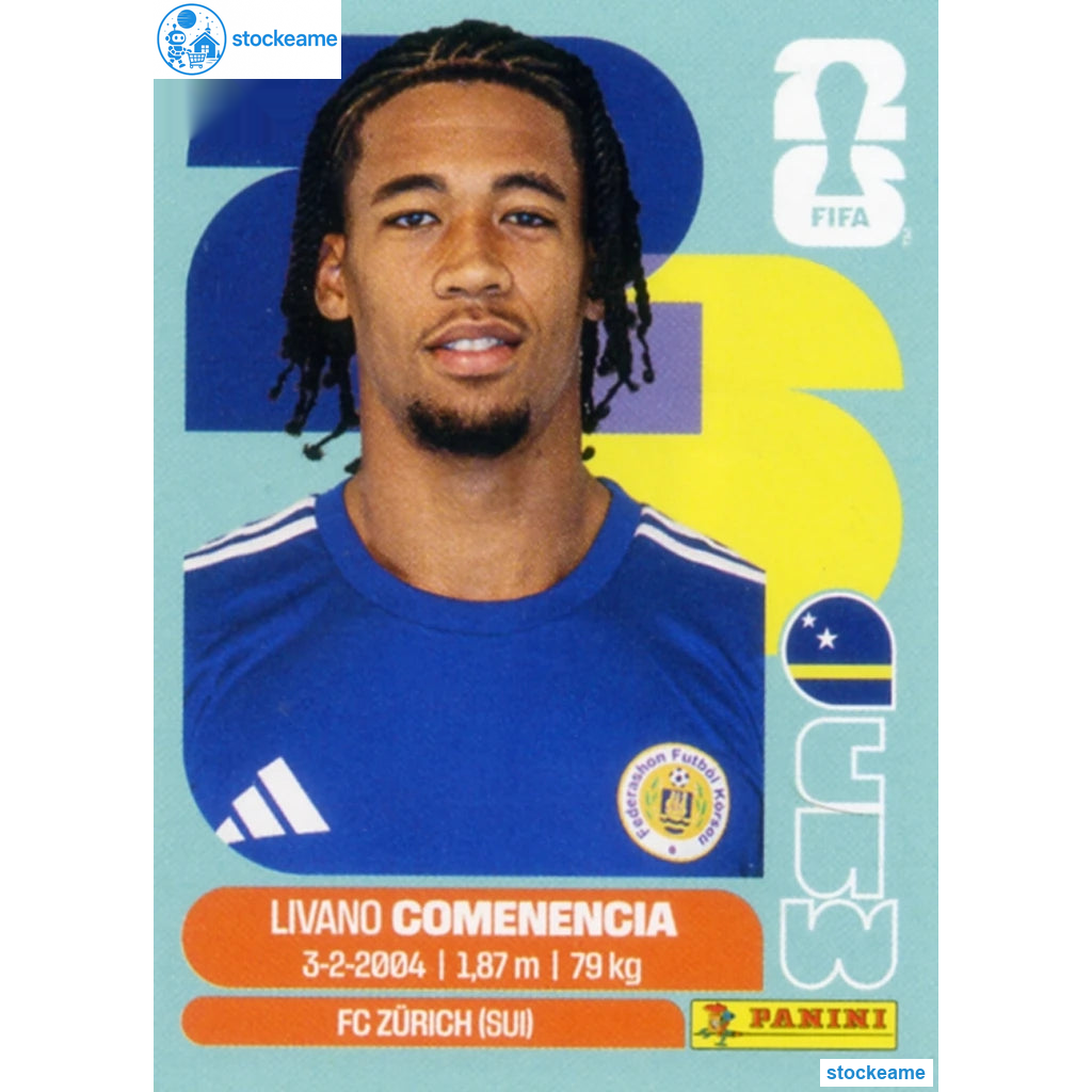 CUW009 - Livano Comenencia | Curaçao | Panini World Cup 2026 Base Sticker