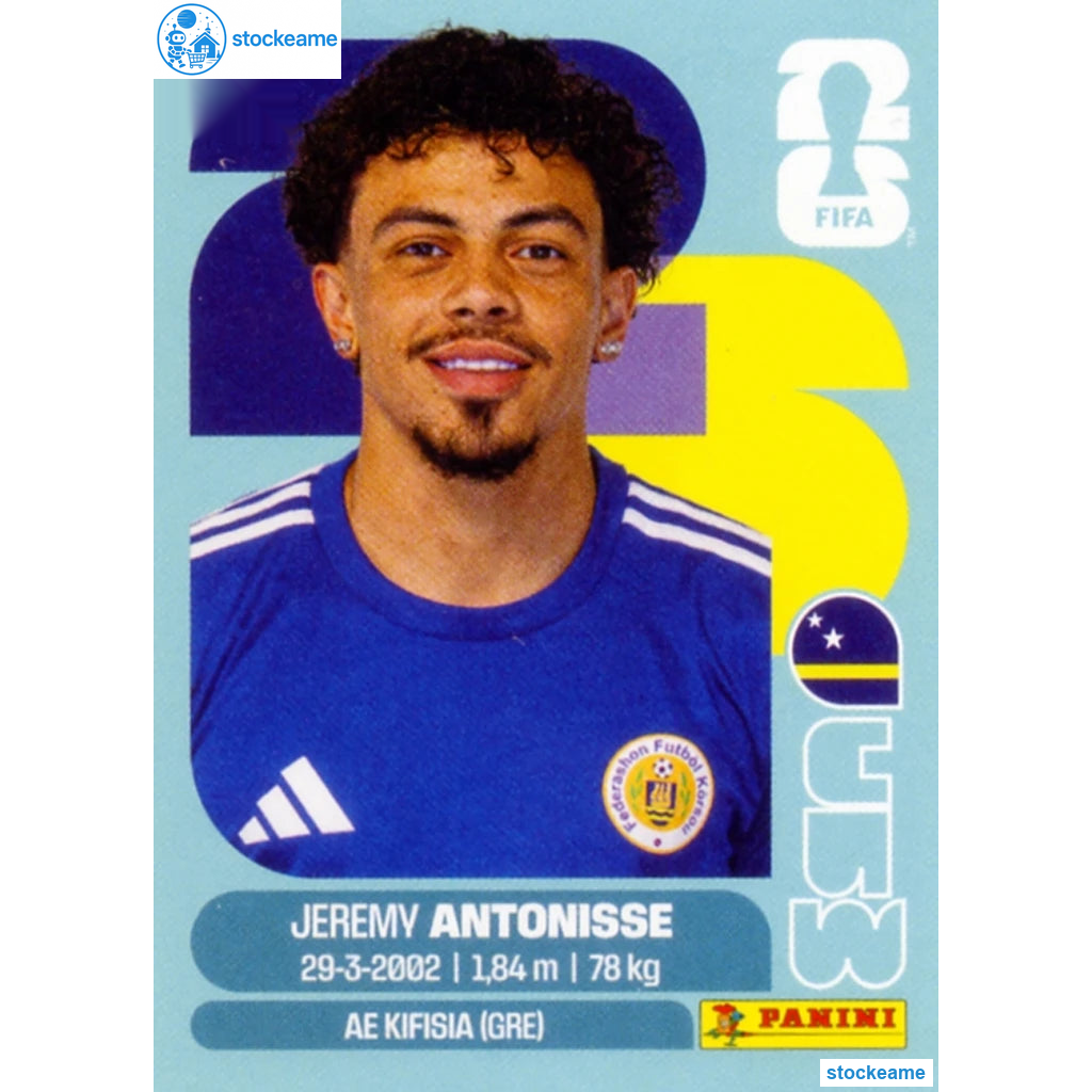 CUW018 - Jeremy Antonisse | Curaçao | Panini World Cup 2026 Base Sticker