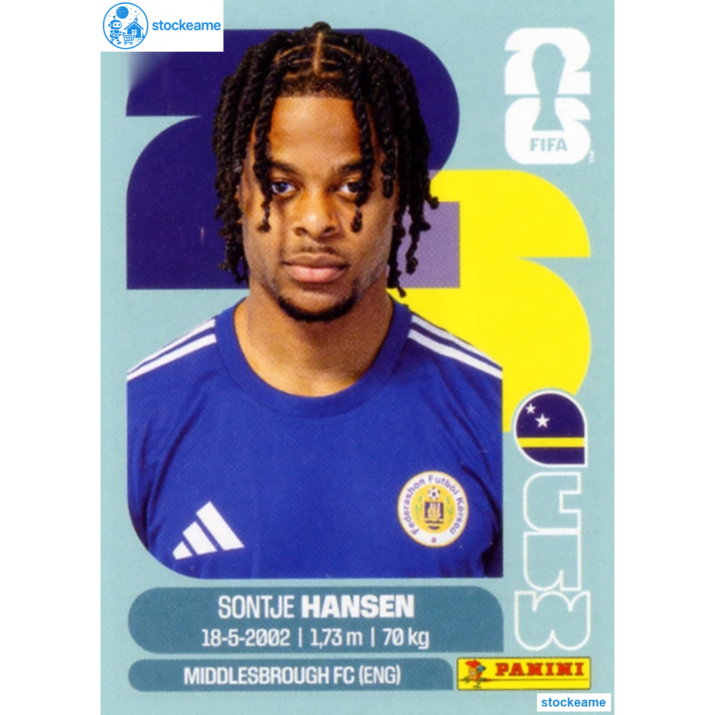 CUW020 - Sontje Hansen | Curaçao | Panini World Cup 2026 Base Sticker