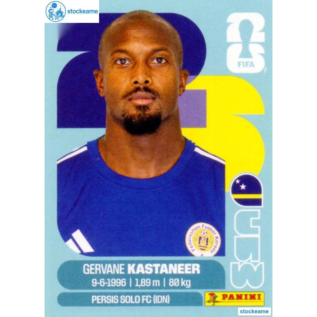 CUW019 - Gervane Kastaneer | Curaçao | Panini World Cup 2026 Base Sticker