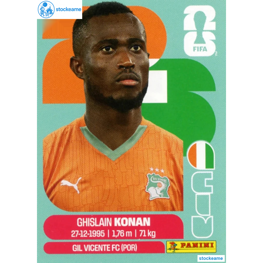 CIV003 - Ghislain Konan | Ivory Coast | Panini World Cup 2026 Base Sticker