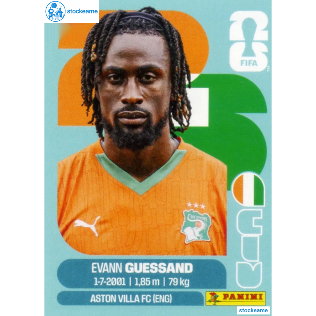 CIV019 - Evann Guessand | Ivory Coast | Panini World Cup 2026 Base Sticker