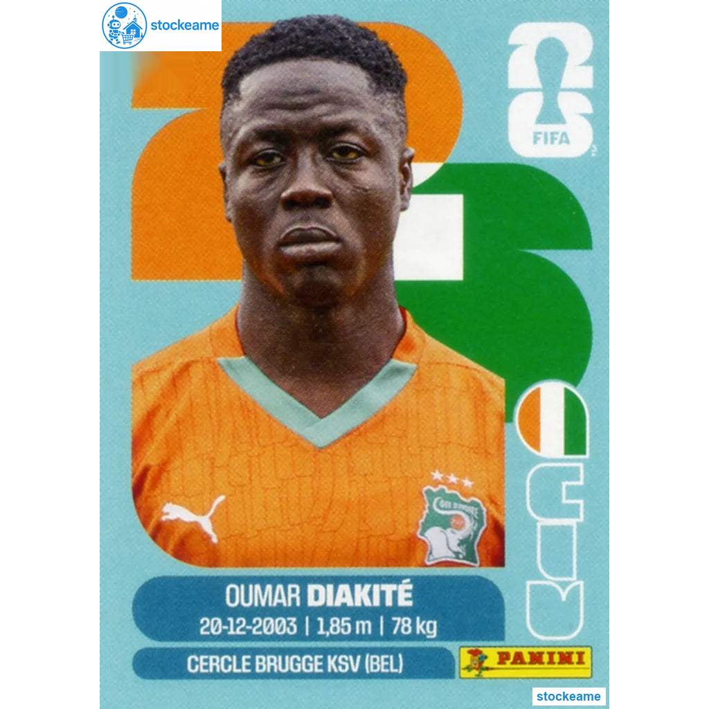 CIV020 - Oumar Diakite | Ivory Coast | Panini World Cup 2026 Base Sticker