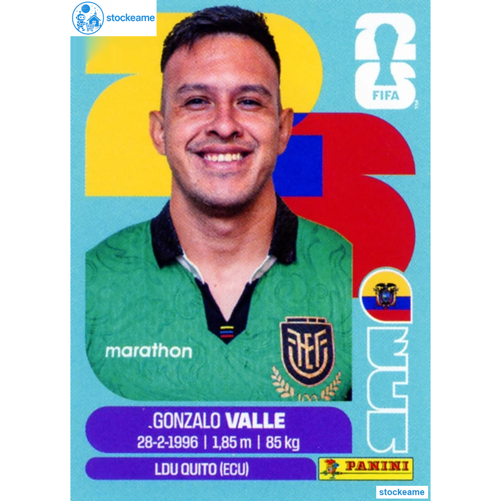 ECU003 - Gonzalo Valle | Ecuador | Panini World Cup 2026 Base Sticker