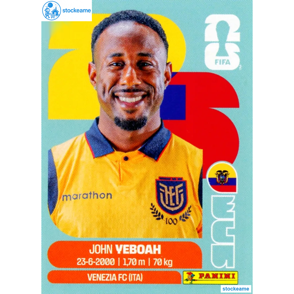 ECU014 - John Veboah | Ecuador | Panini World Cup 2026 Base Sticker