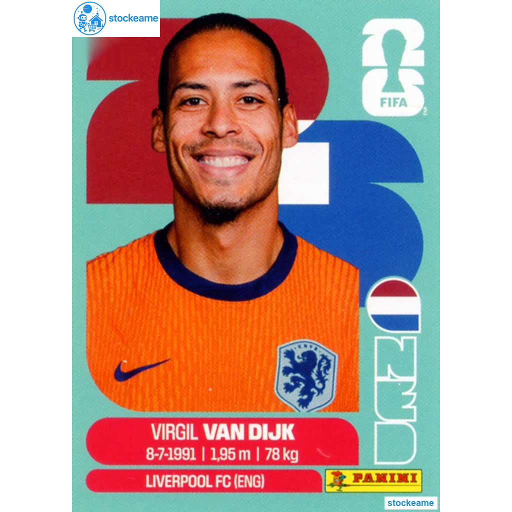 NED003 - Virgil Van Dijk | Netherlands | Panini World Cup 2026 Base Sticker