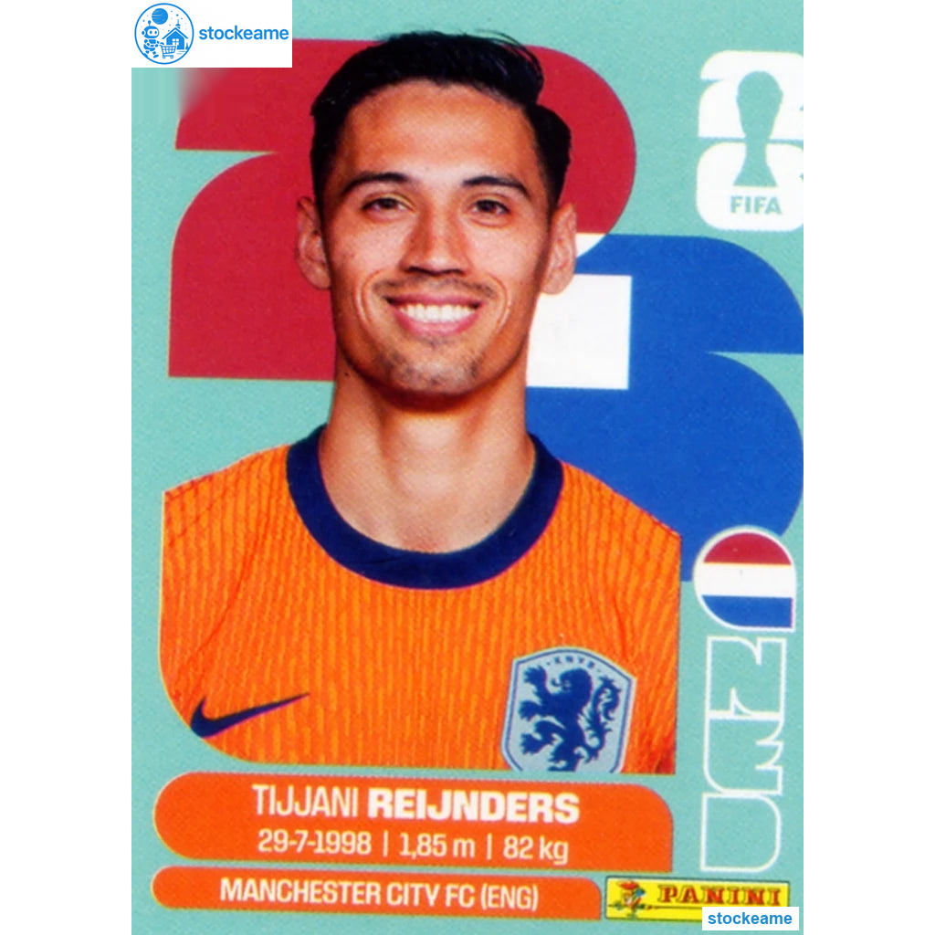 NED010 - Tijjani Reijnders | Netherlands | Panini World Cup 2026 Base Sticker