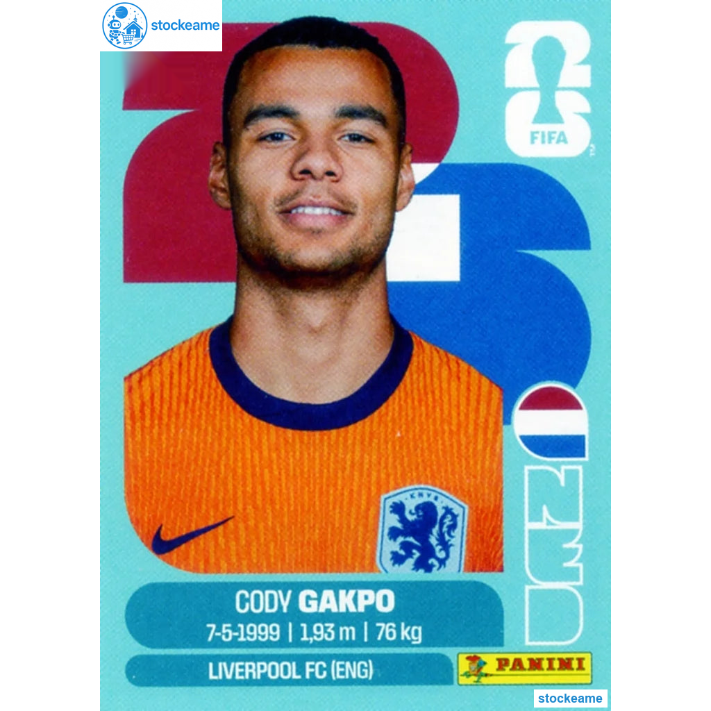 NED020 - Cody Gakpo | Netherlands | Panini World Cup 2026 Base Sticker