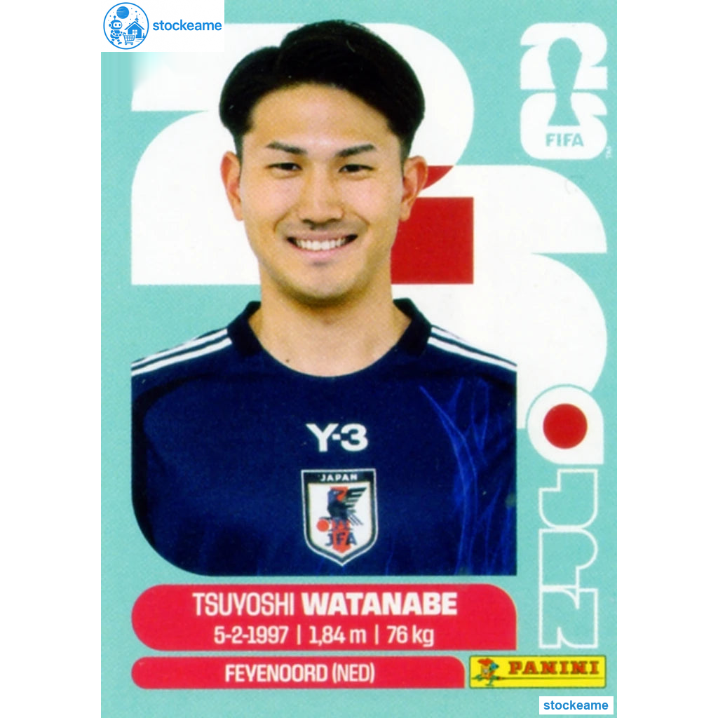 JPN007 - Tsuyoshi Watanabe | Japan | Panini World Cup 2026 Base Sticker