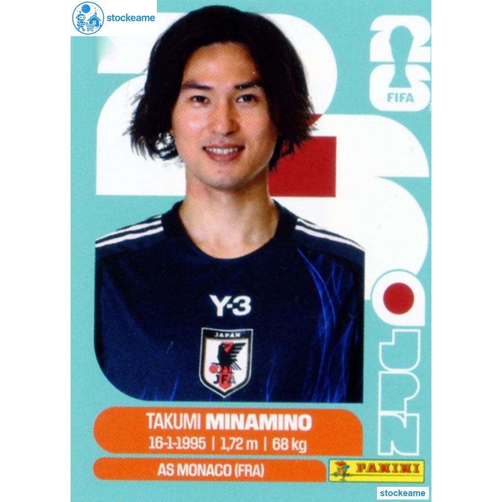 JPN016 - Takumi Minamino | Japan | Panini World Cup 2026 Base Sticker