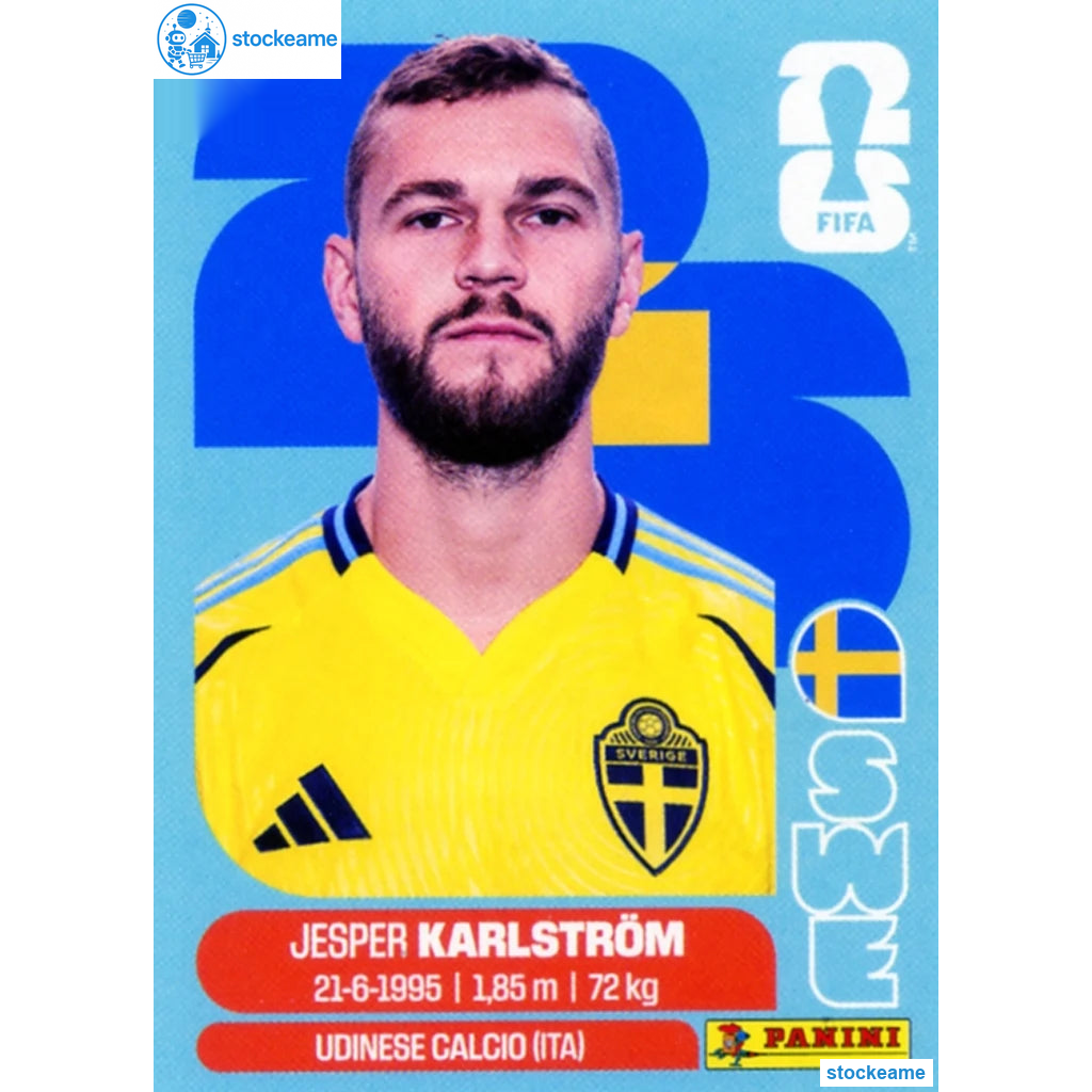 SWE010 - Jesper Karlström | Sweden | Panini World Cup 2026 Base Sticker