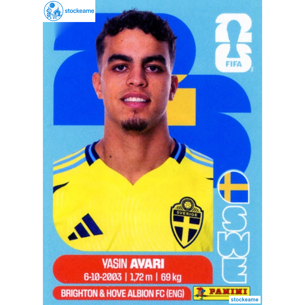 SWE011 - Yasin Ayari | Sweden | Panini World Cup 2026 Base Sticker