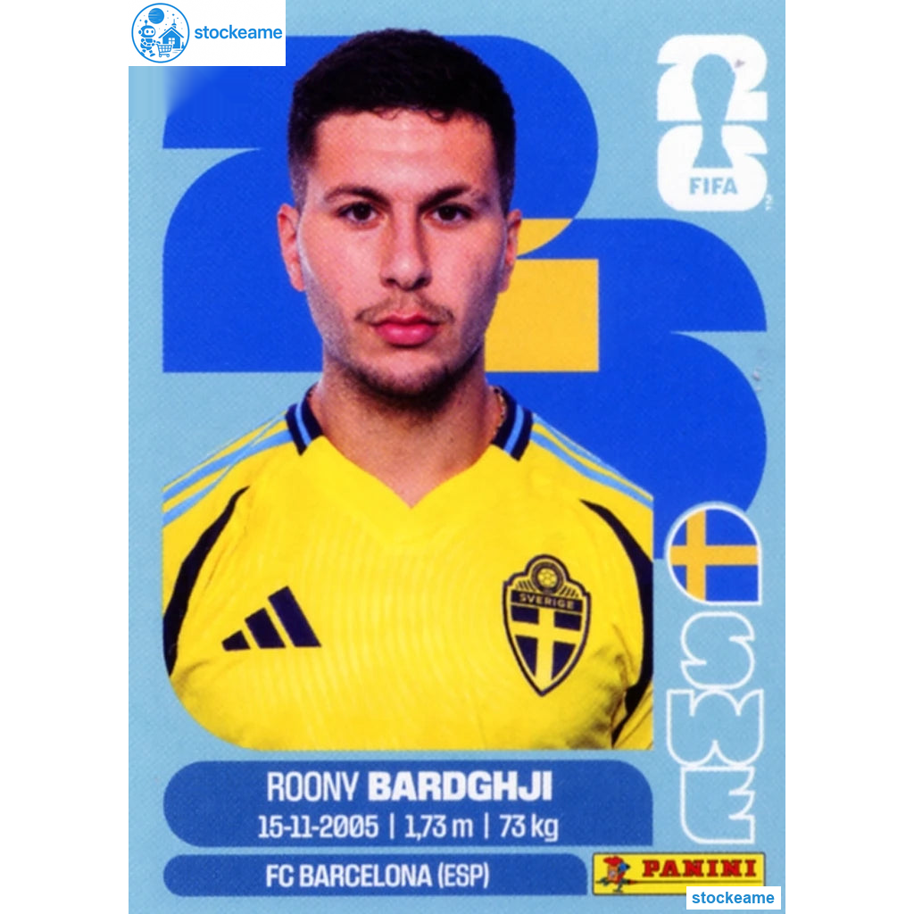 SWE016 - Roony Bardghji | Sweden | Panini World Cup 2026 Base Sticker