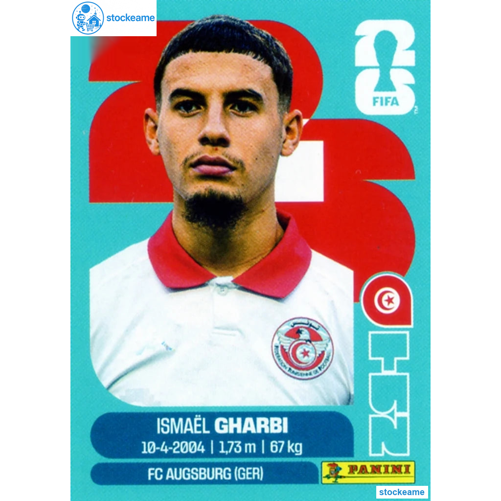 TUN018 - Ismael Gharbi | Tunisia | Panini World Cup 2026 Base Sticker