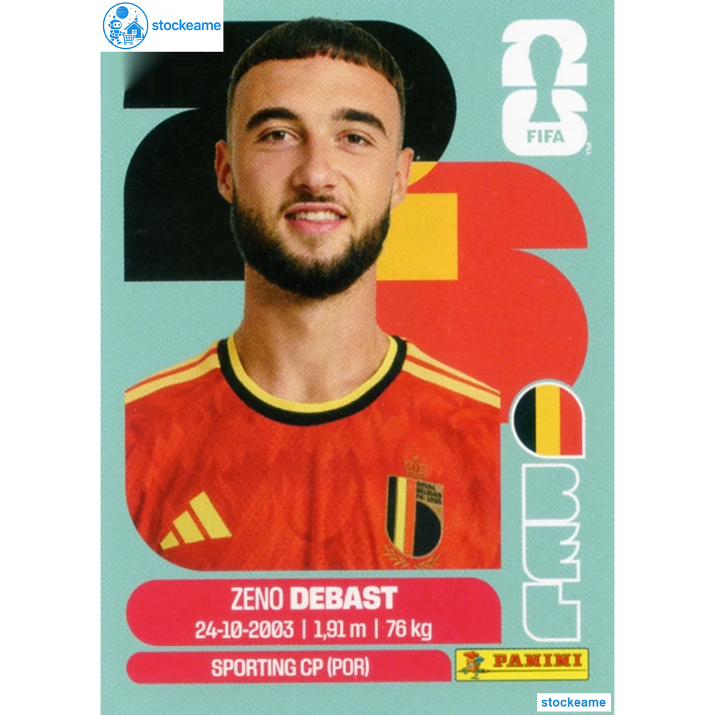 BEL005 - Zeno Debast | Belgium | Panini World Cup 2026 Base Sticker