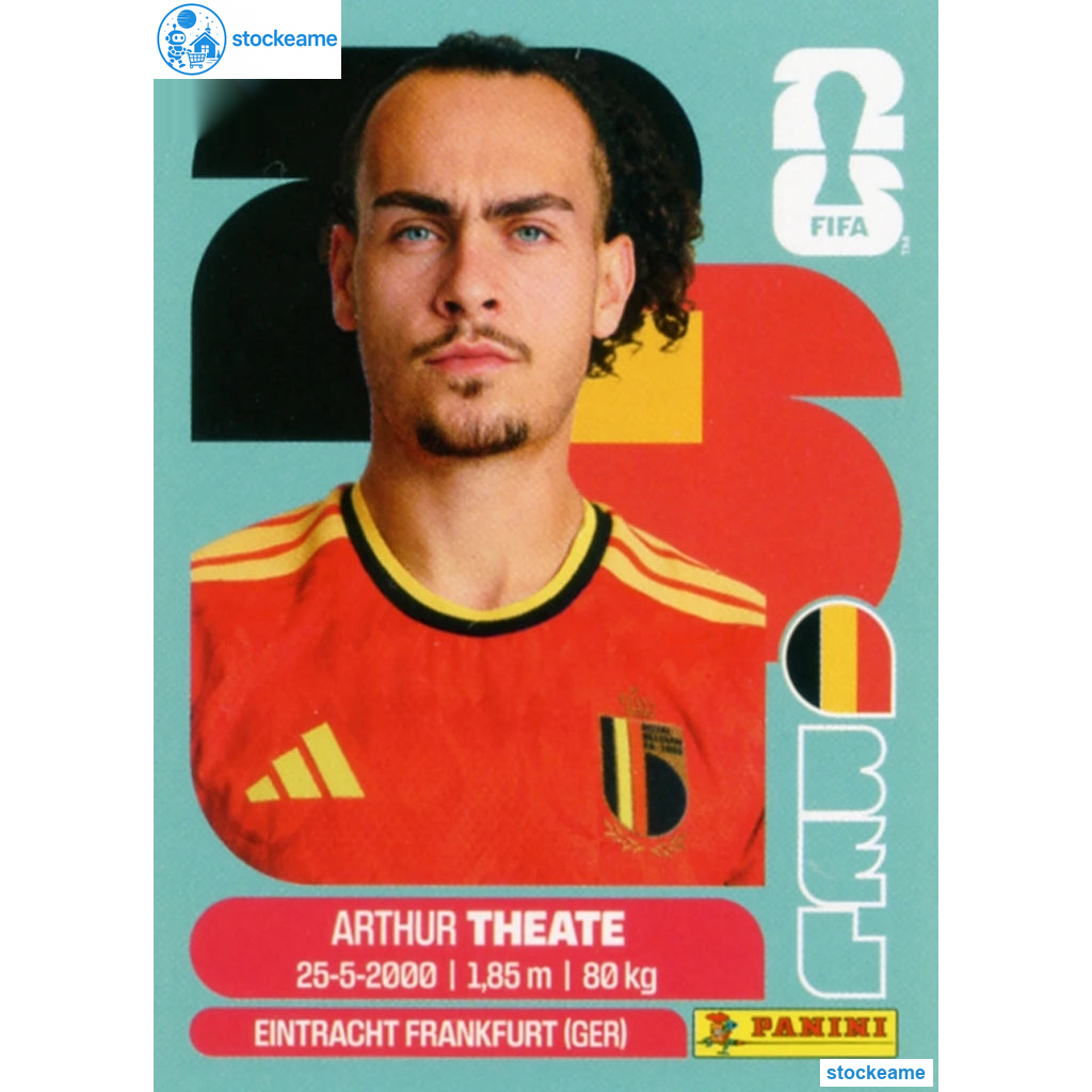 BEL003 - Arthur Theate | Belgium | Panini World Cup 2026 Base Sticker