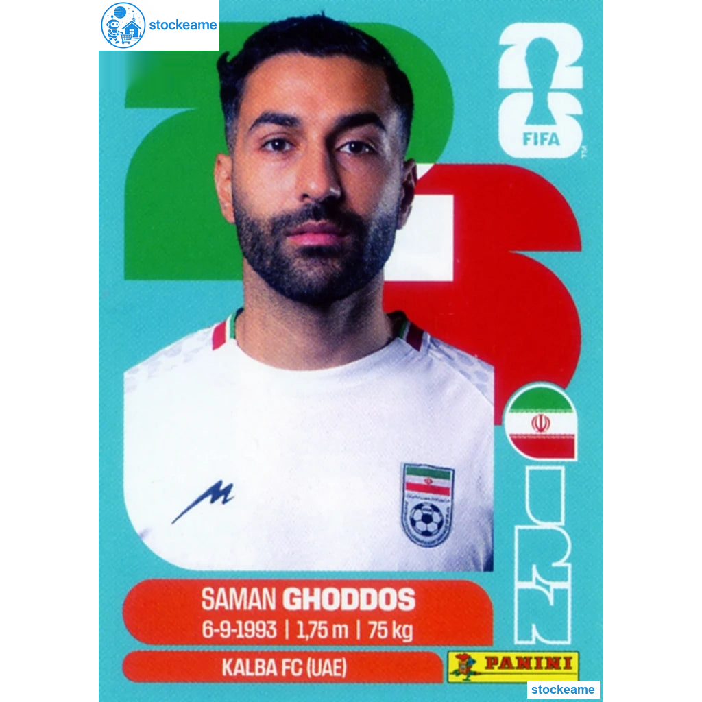 IRN012 - Saman Ghoddos | Iran | Panini World Cup 2026 Base Sticker