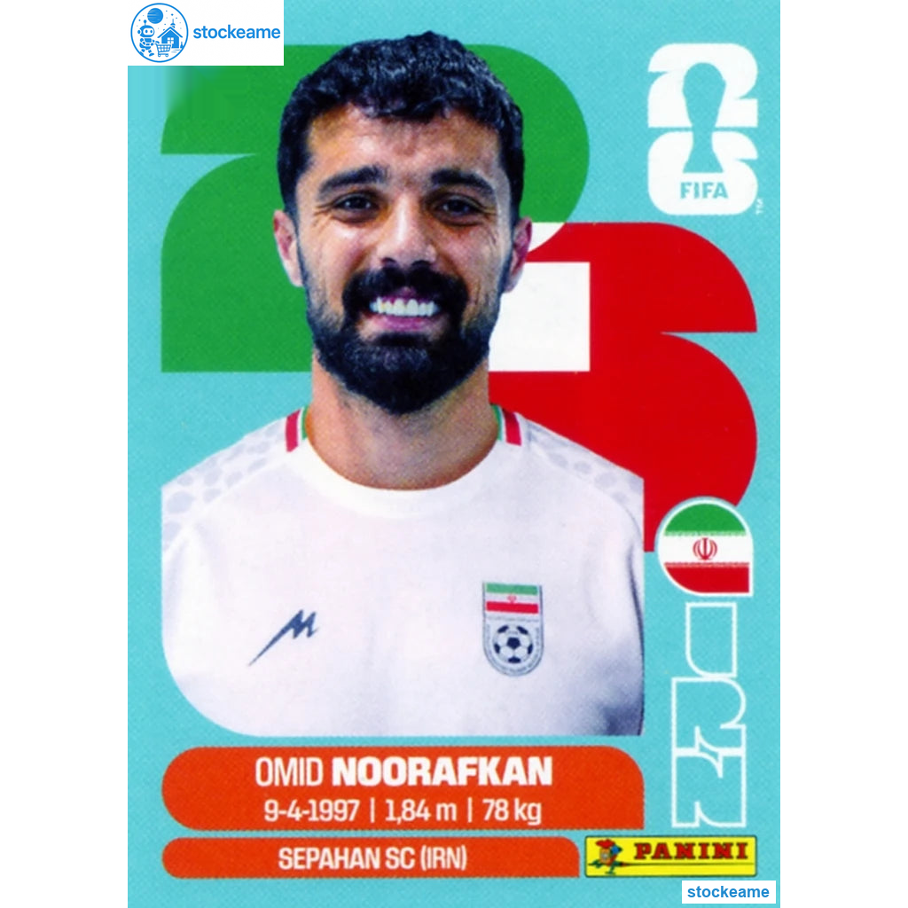 IRN014 - Omid Noorafkan | Iran | Panini World Cup 2026 Base Sticker