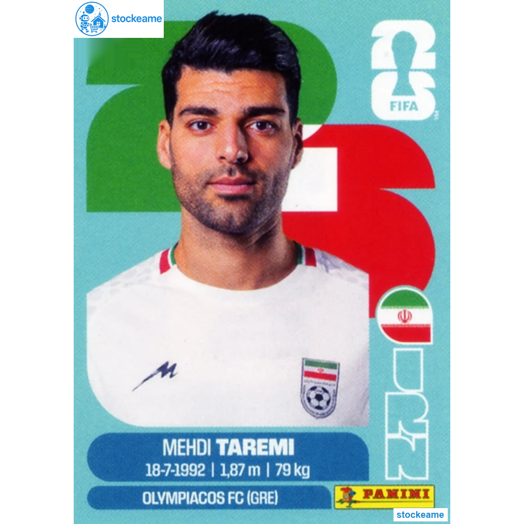 IRN018 - Mehdi Taremi | Iran | Panini World Cup 2026 Base Sticker