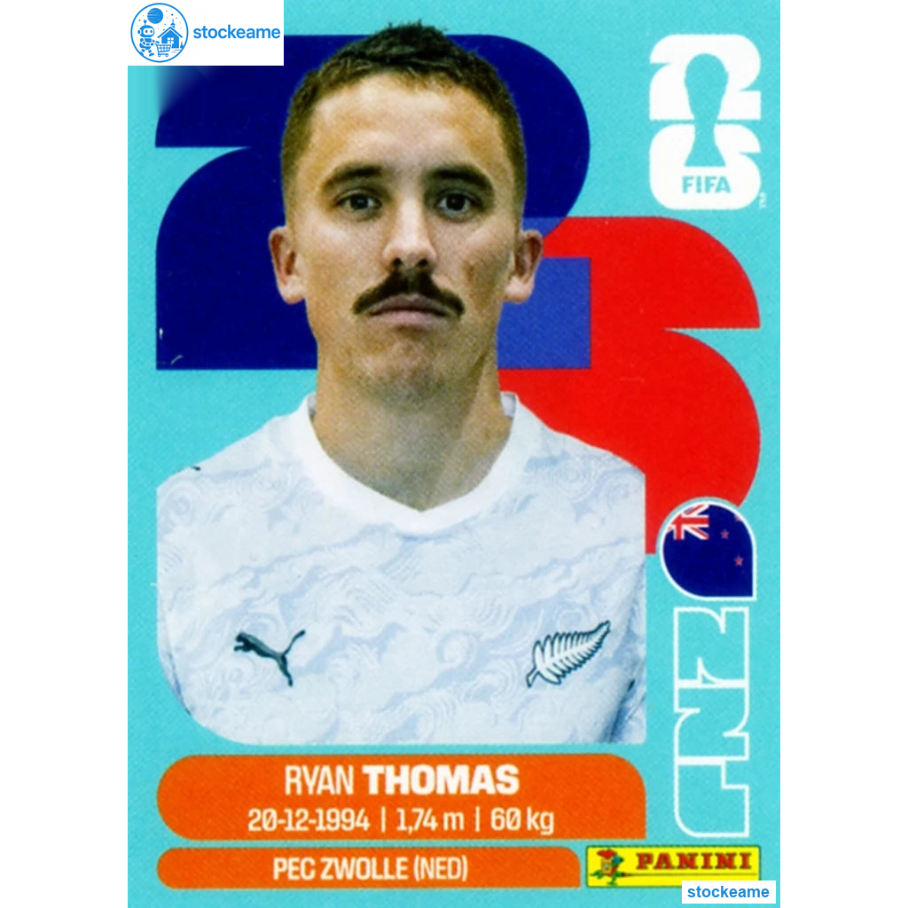NZL012 - Ryan Thomas | New Zealand | Panini World Cup 2026 Base Sticker