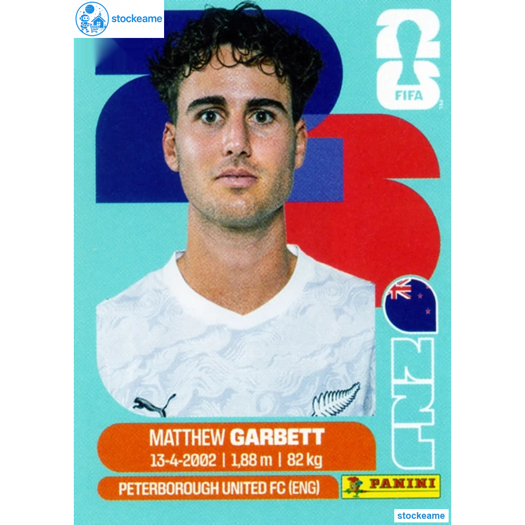 NZL014 - Matthew Garbett | New Zealand | Panini World Cup 2026 Base Sticker