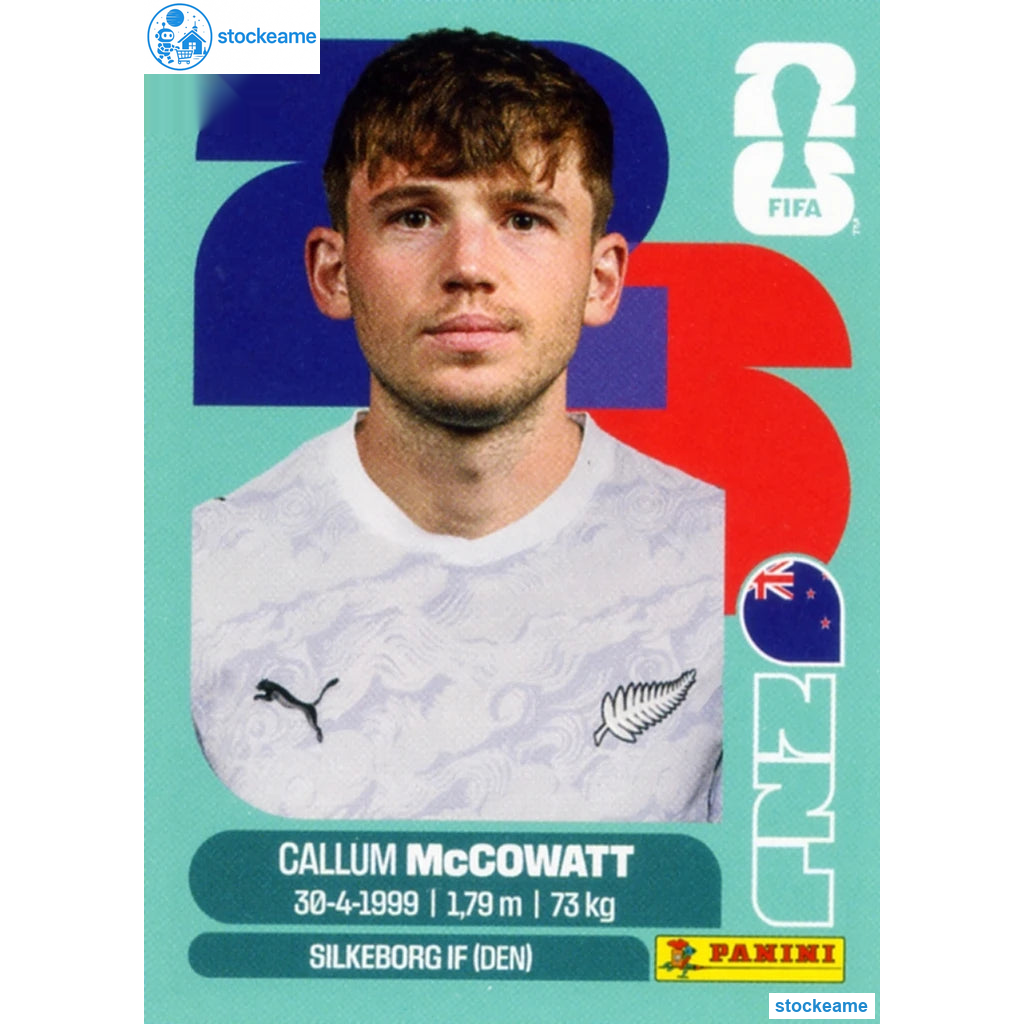 NZL019 - Callum McCowatt | New Zealand | Panini World Cup 2026 Base Sticker