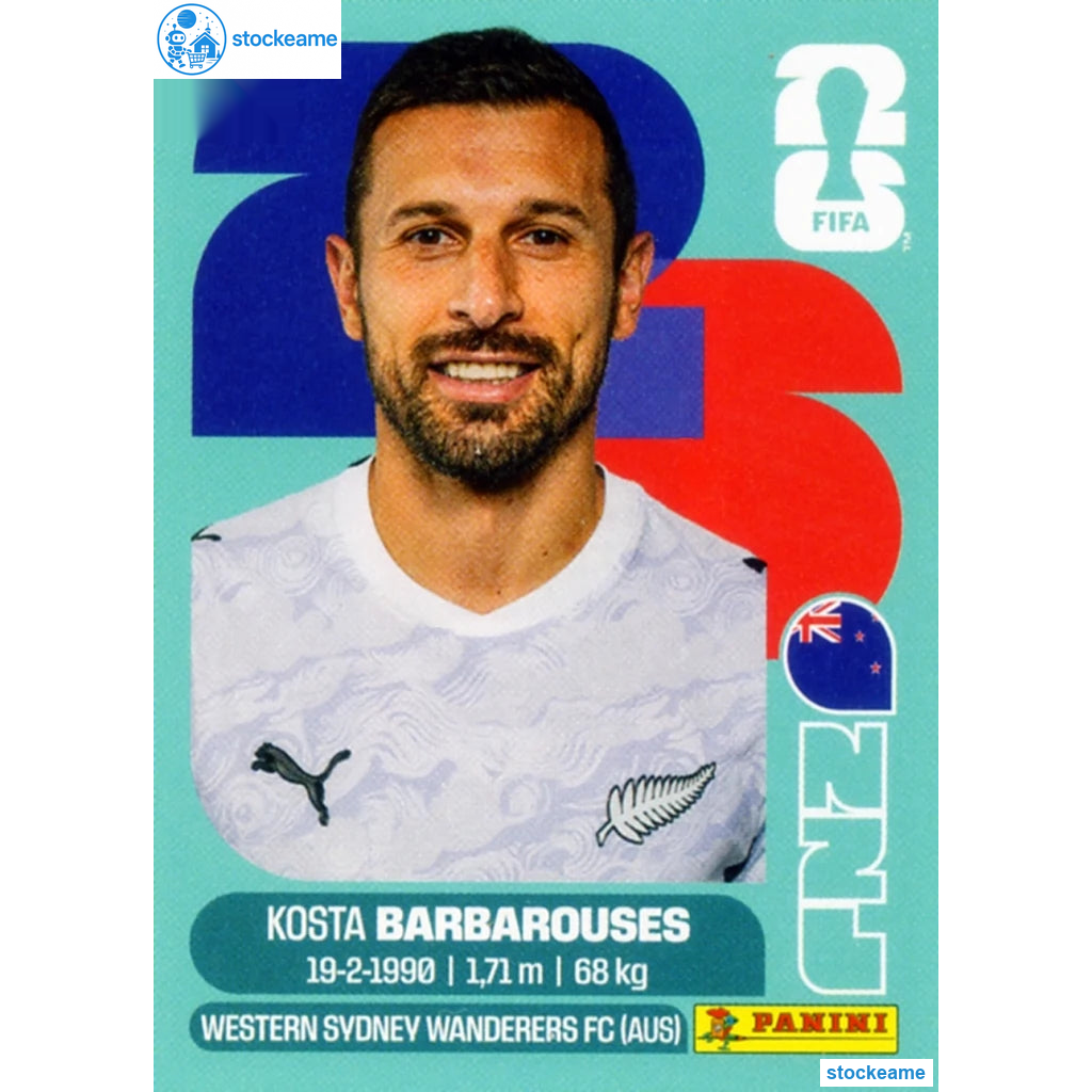 NZL020 - Kosta Barbarouses | New Zealand | Panini World Cup 2026 Base Sticker