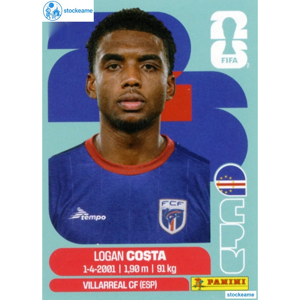 CPV003 - Logan Costa | Cape Verde | Panini World Cup 2026 Base Sticker