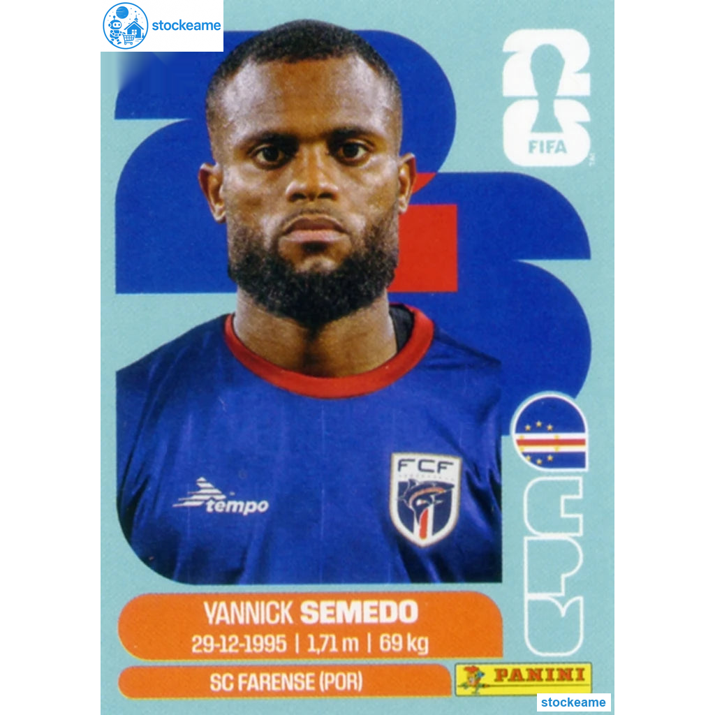 CPV009 - Yannick Semedo | Cape Verde | Panini World Cup 2026 Base Sticker