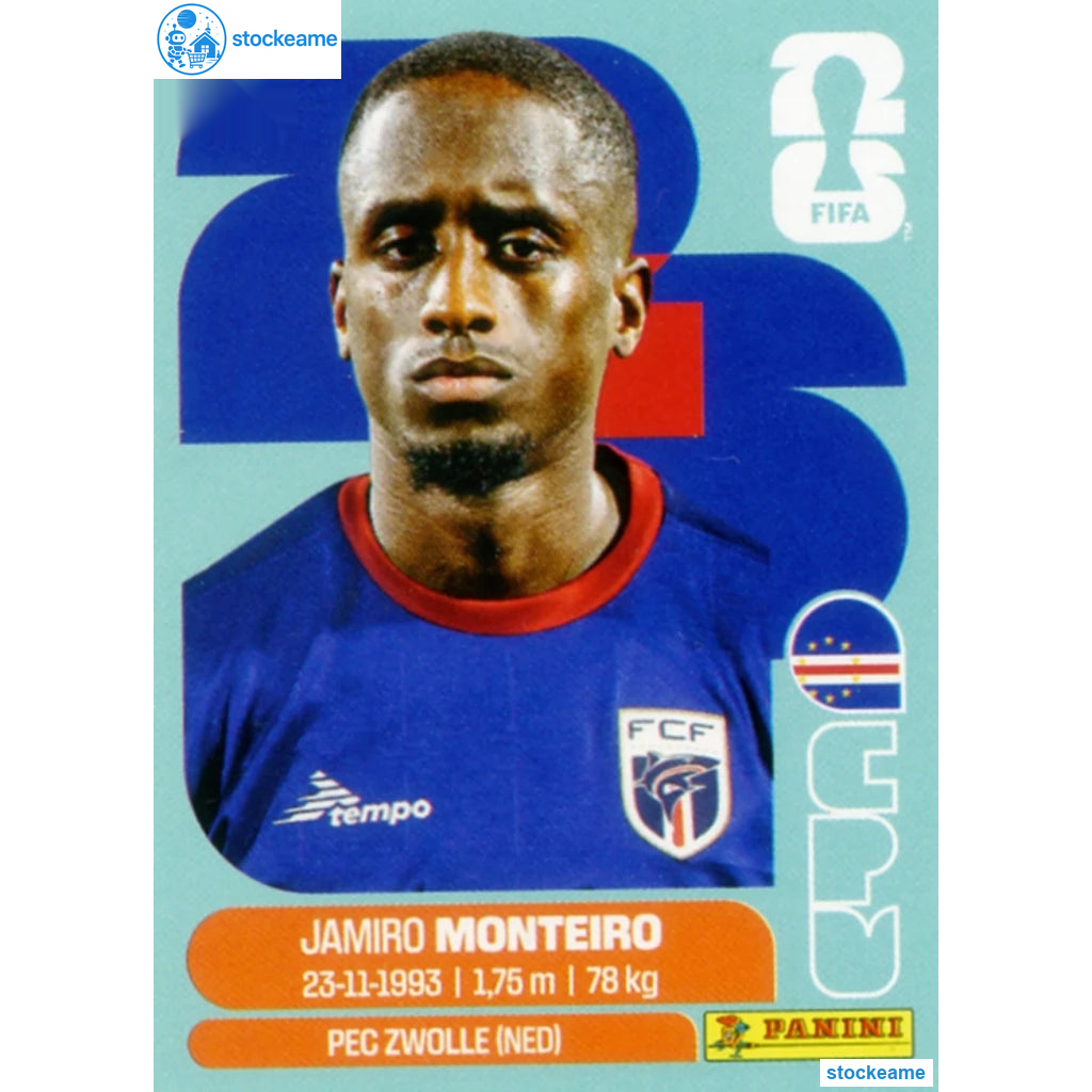 CPV012 - Jamiro Monteiro | Cape Verde | Panini World Cup 2026 Base Sticker