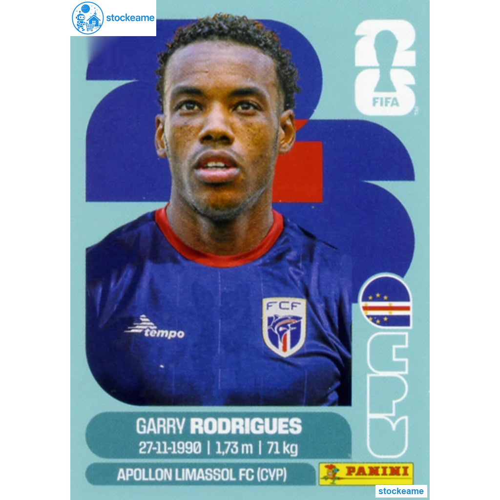 CPV015 - Garry Rodrigues | Cape Verde | Panini World Cup 2026 Base Sticker