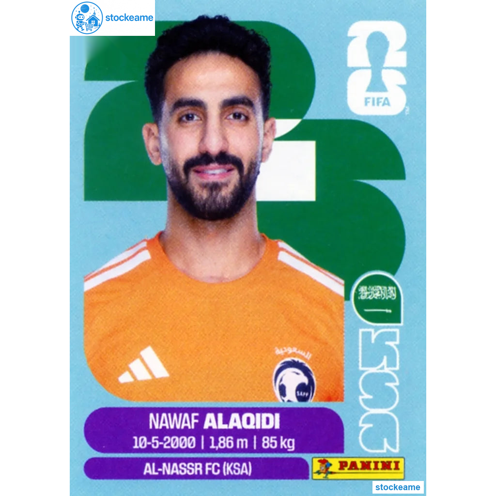 KSA002 - Nawaf Alaqidi | Saudi Arabia | Panini World Cup 2026 Base Sticker