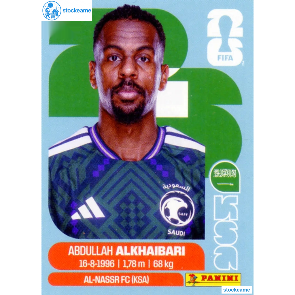 KSA011 - Abdullah Alkhaibari | Saudi Arabia | Panini World Cup 2026 Base Sticker