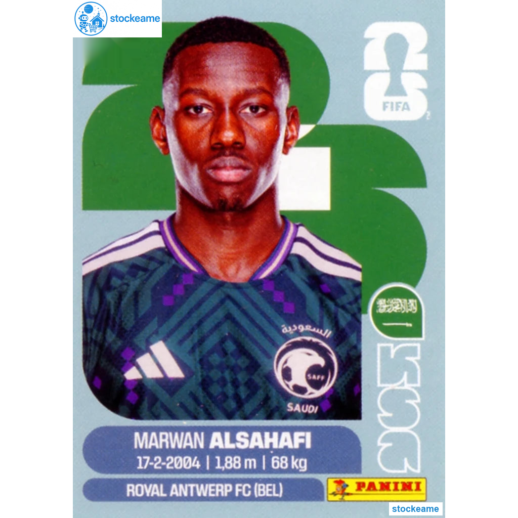 KSA015 - Marwan Alsahafi | Saudi Arabia | Panini World Cup 2026 Base Sticker