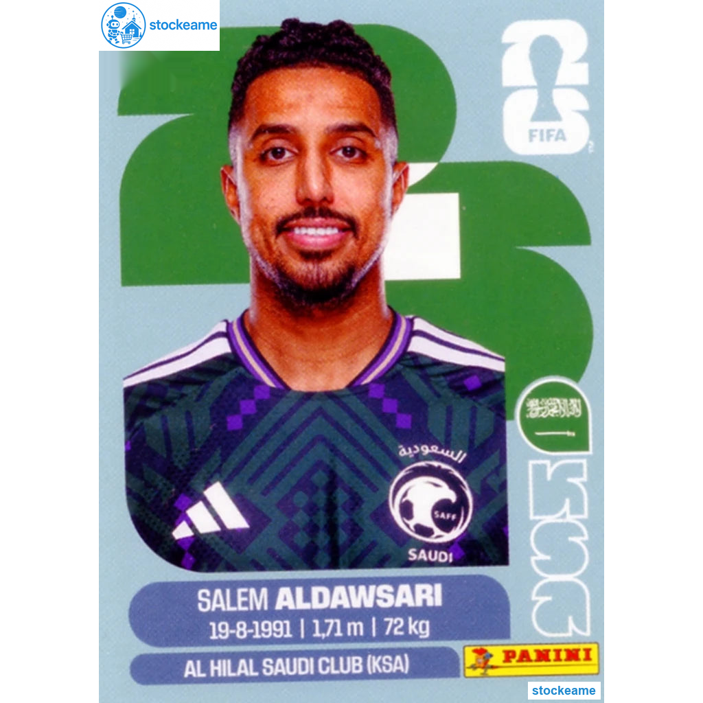 KSA016 - Salem Aldawsari | Saudi Arabia | Panini World Cup 2026 Base Sticker