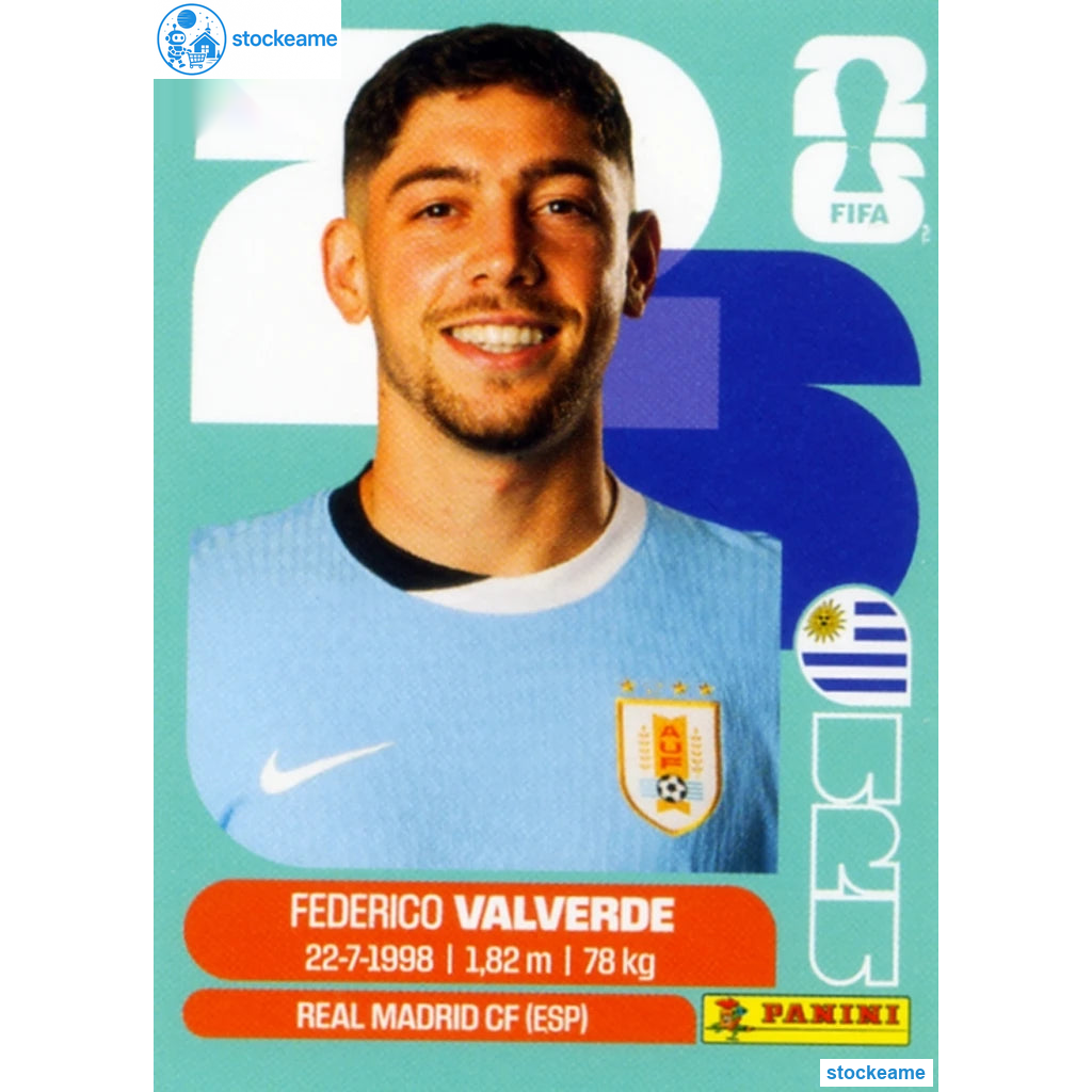 URU010 - Federico Valverde | Uruguay | Panini World Cup 2026 Base Sticker