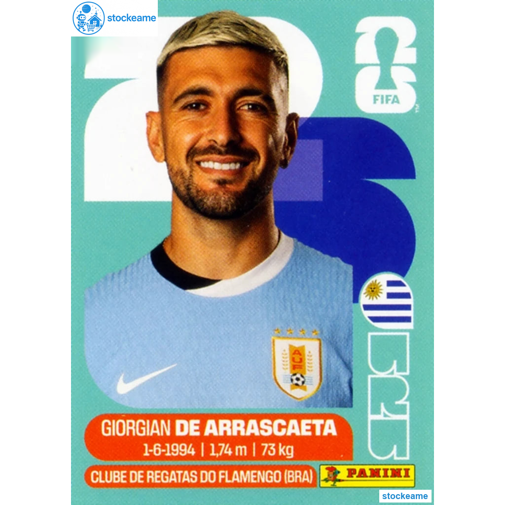 URU011 - Giorgian De Arrascaeta | Uruguay | Panini World Cup 2026 Base Sticker