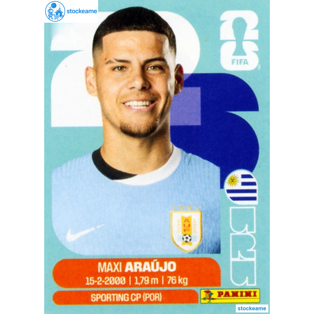 URU016 - Maxi Araujo | Uruguay | Panini World Cup 2026 Base Sticker