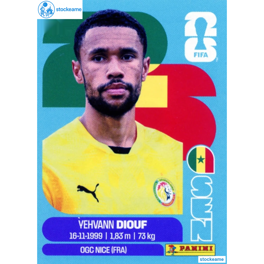 SEN003 - Yehvann Diouf | Senegal | Panini World Cup 2026 Base Sticker