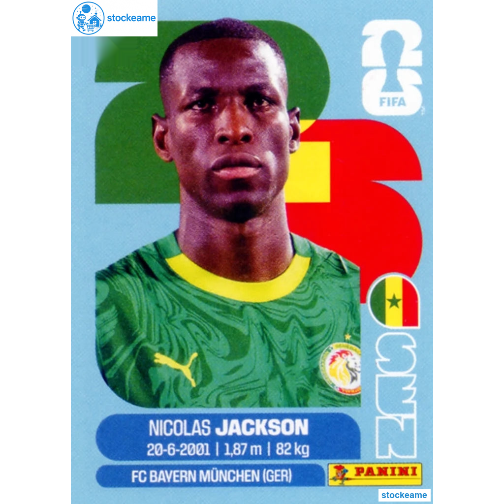 SEN019 - Nicolas Jackson | Senegal | Panini World Cup 2026 Base Sticker