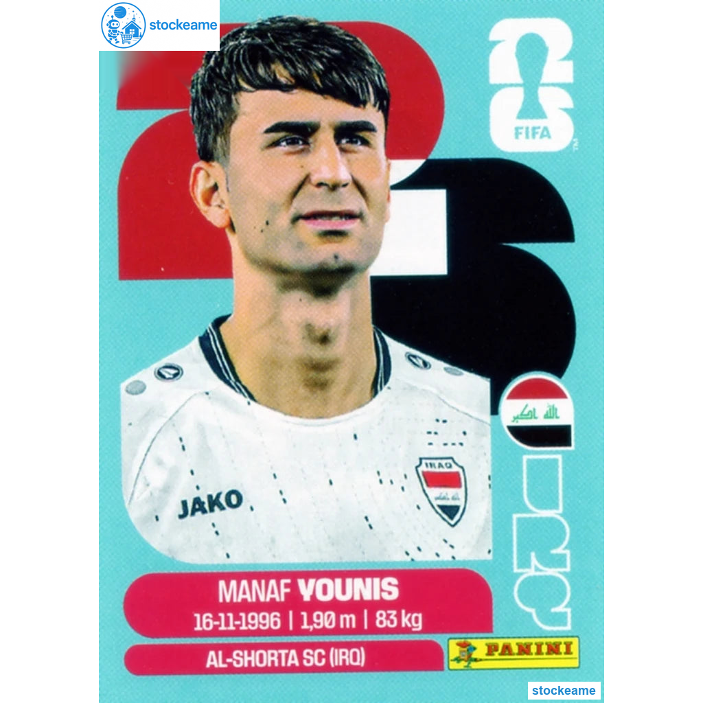 IRQ008 - Manaf Younis | Iraq | Panini World Cup 2026 Base Sticker