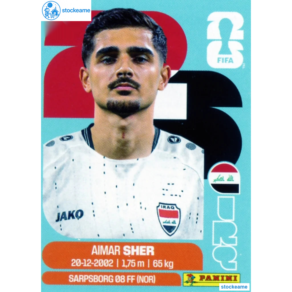 IRQ015 - Aimar Sher | Iraq | Panini World Cup 2026 Base Sticker
