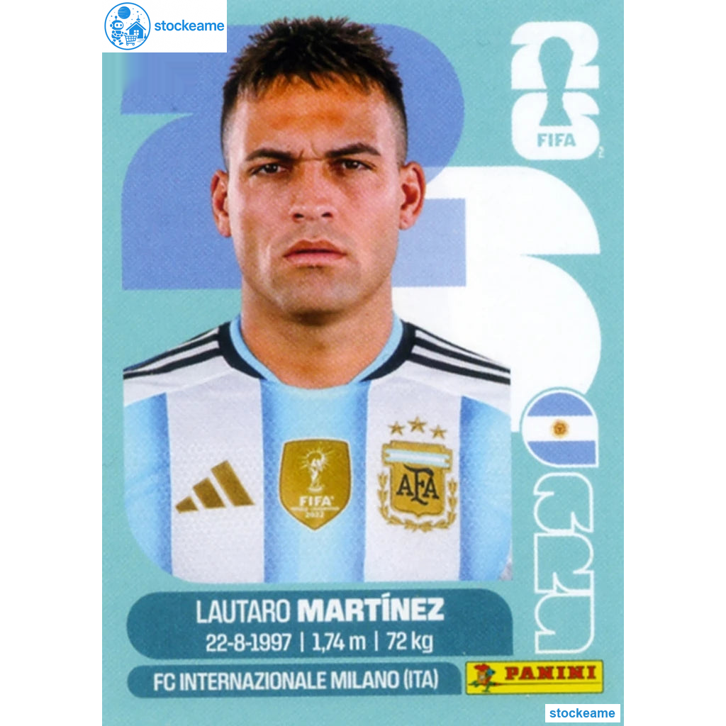 ARG018 - Lautaro Martinez | Argentina | Panini World Cup 2026 Base Sticker