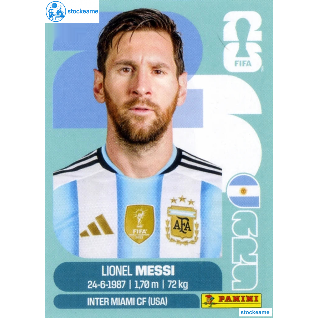 ARG017 - Lionel Messi | Argentina | Panini World Cup 2026 Base Sticker